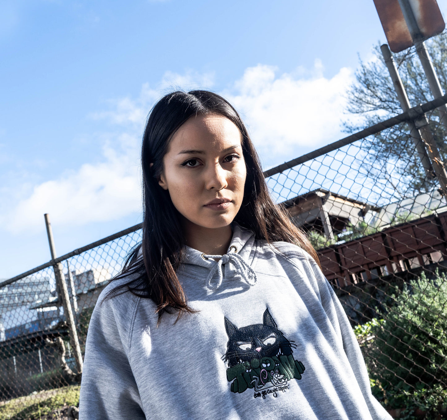 Cat 'n Mouse Hood Grey