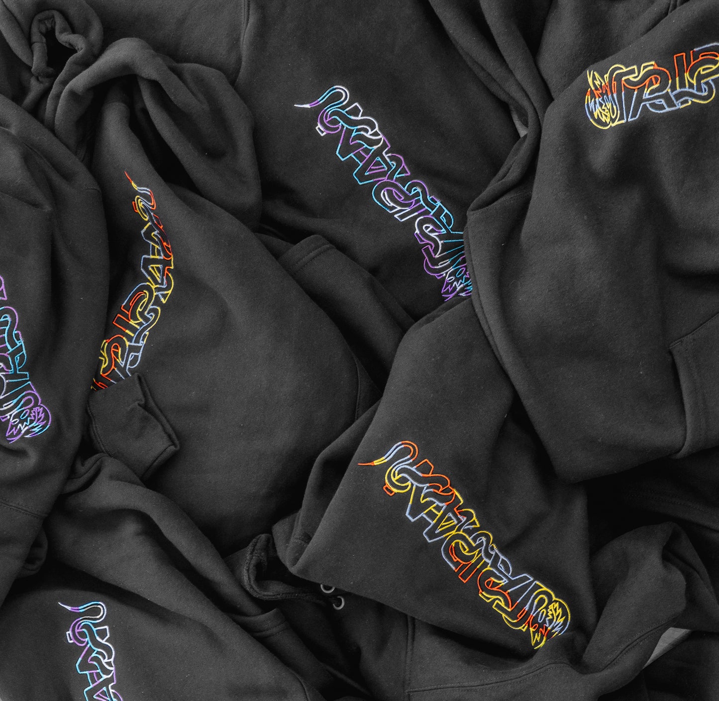Tri Colour Serpent Hood - Red/Blue/Yellow