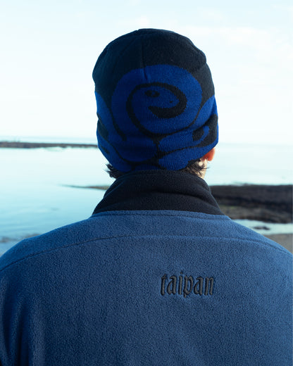 Ocean Viper Jacquard Beanie - Deep Sea Blue