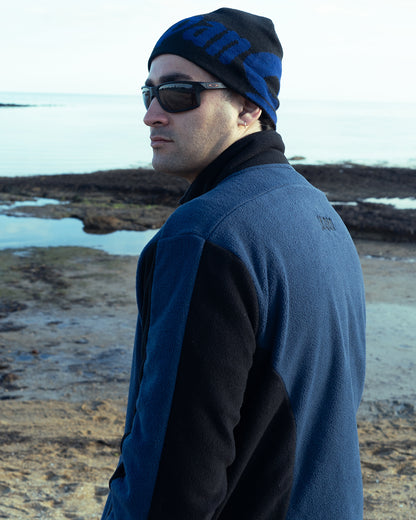 Ocean Viper Jacquard Beanie - Deep Sea Blue