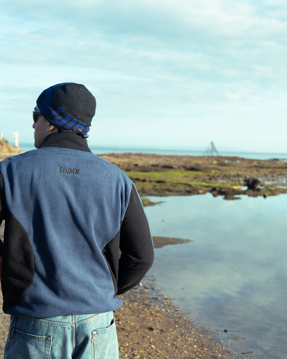 Ocean Viper Jacquard Beanie - Deep Sea Blue