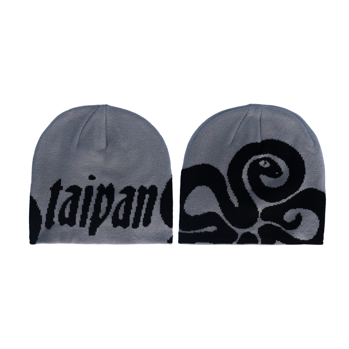Ocean Viper Jacquard Beanie - Stone Grey